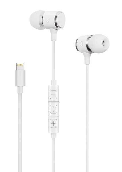 Itek Digital Earbuds with Lightning Connector, White