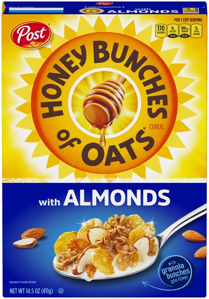 Honey Bunches Of Oats Cereal With Almonds, 14.5 OZ