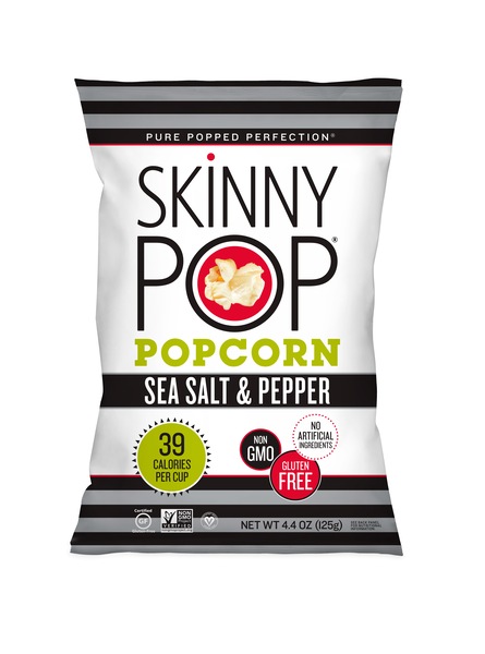 SkinnyPop Sea Salt & Pepper Popcorn, 4.4 OZ