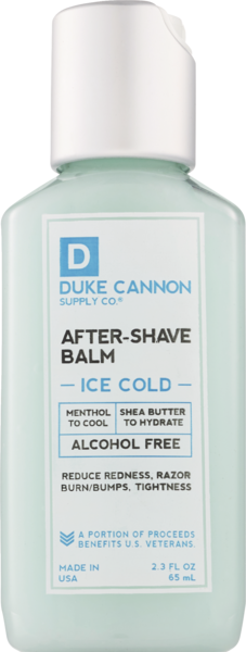 Clicking on the image opens a new modal with 1 larger images of Duke Cannon Ice Cold Travel Size After-Shave Balm, 2.3 OZ. Some images may not have descriptive text. 1 out of 1.