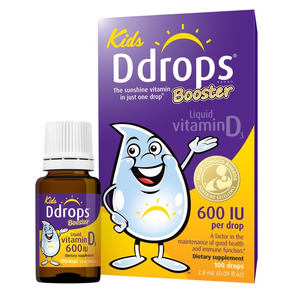 Ddrops Booster Liquid Vitamin D3 600 IU, 0.09 OZ