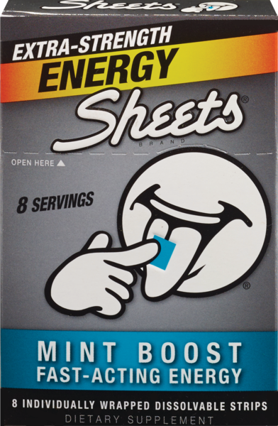 Sheets Extra Strength Energy Sheets, Mint Boost 