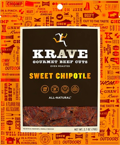 KRAVE Gourmet Pork Cuts, Grilled Teriyaki Flavor, 2.7 OZ