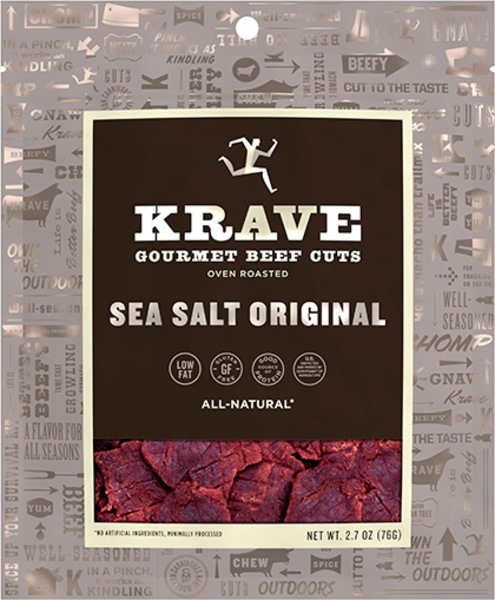 KRAVE Gourmet Beef Cuts, Sea Salt Flavor, 2.7 OZ
