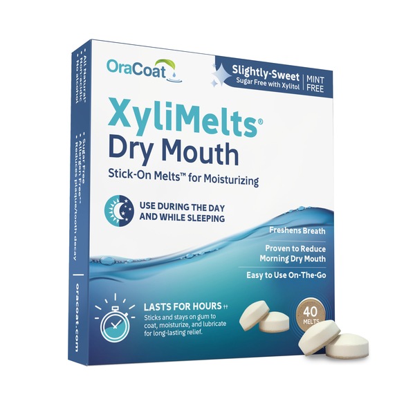 OraCoat XyliMelts for Dry Mouth Relief, Sugar-Free with Xylitol