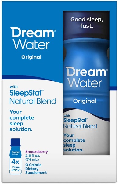 Dream Water Natural Sleep Aid Liquid Snoozeberry, 4CT