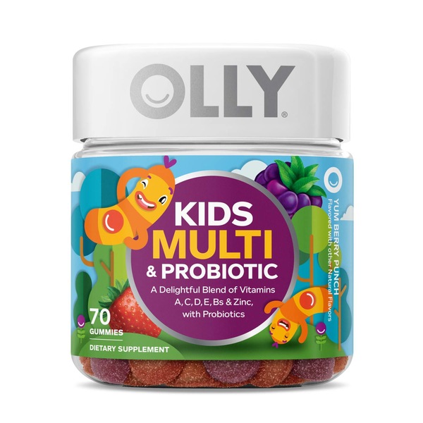 OLLY Kid's Multi + Probiotic Gummies, Chewable Vitamin - Berry Punch