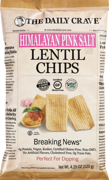 The Daily Crave Himalayan Pink Salt Lentil Chips, 4.25 OZ