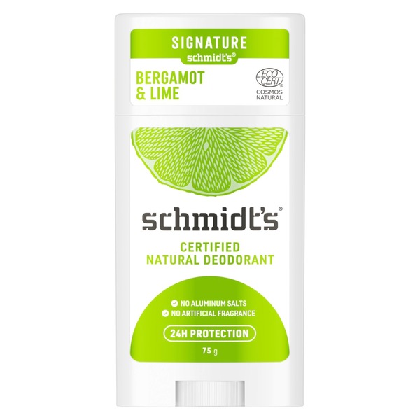 Schmidt's Natural's Bergamot + Lime Deodorant, 2.65 OZ