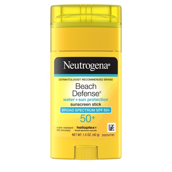 Neutrogena Beach Defense Oil-Free Body Sunscreen Stick SPF 50+, 1.5 OZ