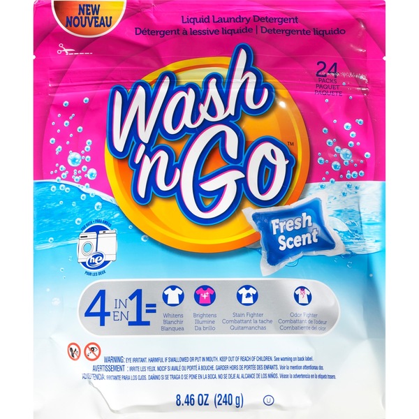 Clicking on the image opens a new modal with 1 larger images of Wash 'n Go Fresh Scent, 24 CT. Some images may not have descriptive text. 1 out of 1.