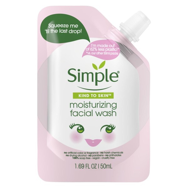 Simple Travel Size Moisturizing Facial Wash, 1.69 OZ