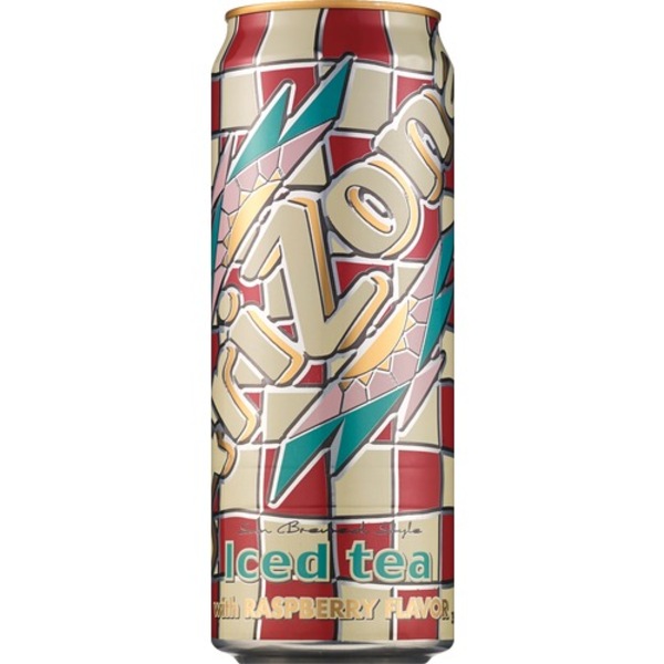 Clicking on the image opens a new modal with 1 larger images of AriZona Sun Brewed Style Iced Tea with Raspberry Flavor, 23 OZ. Some images may not have descriptive text. 1 out of 1.