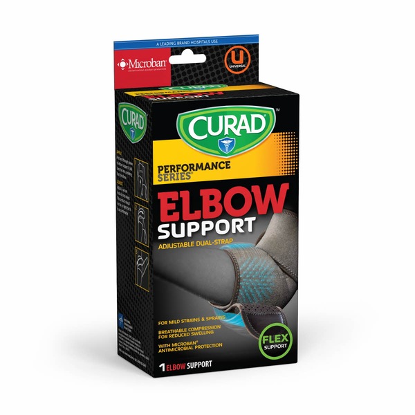 CURAD + Wrap-Around Elbow Support + Microban antimicrobial