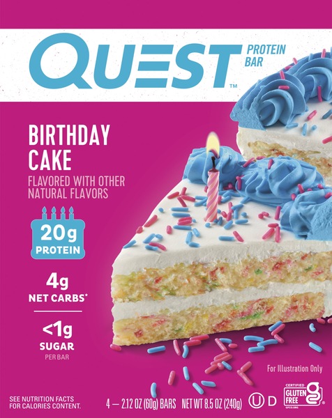 QUEST BIRTHDAY CAKE PROTEIN BAR 4PK