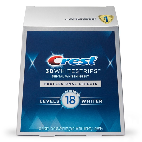 Crest 3D Whitestrips Professional Effects Teeth Whitening Strips Kit, 20 Treatments