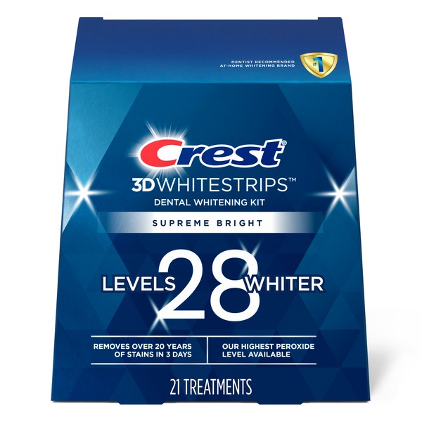 Crest 3D White Luxe Whitestrips Supreme FlexFit Teeth Whitening Kit, 42CT