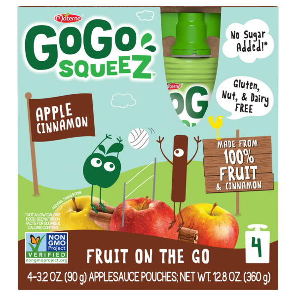 Materne GoGo SqueeZ Apple Cinnamon Applesauce on the Go