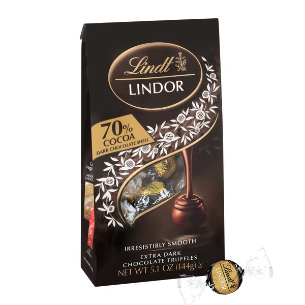 Lindt Lindor 70% Dark Chocolate Truffles, 5.1 OZ