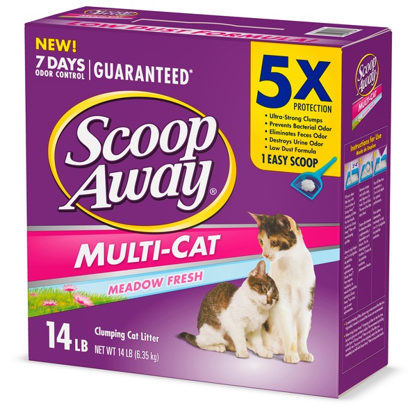 Scoop Away Multi-Cat Clumping Cat Litter, Scented, 14 lbs