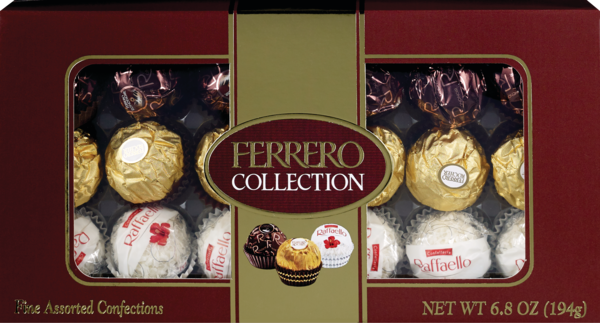 Ferrero Rocher Hazelnut Chocolate Candy Gift Box (18 Pieces)