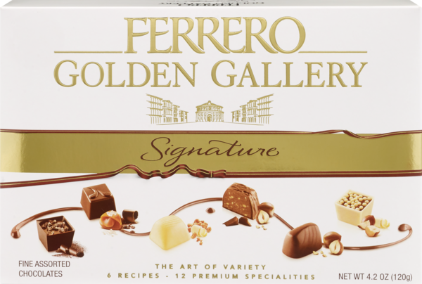 Ferrero Golden Gallery Signature Fine Assorted Chocolates, 4.2 OZ, 12 CT